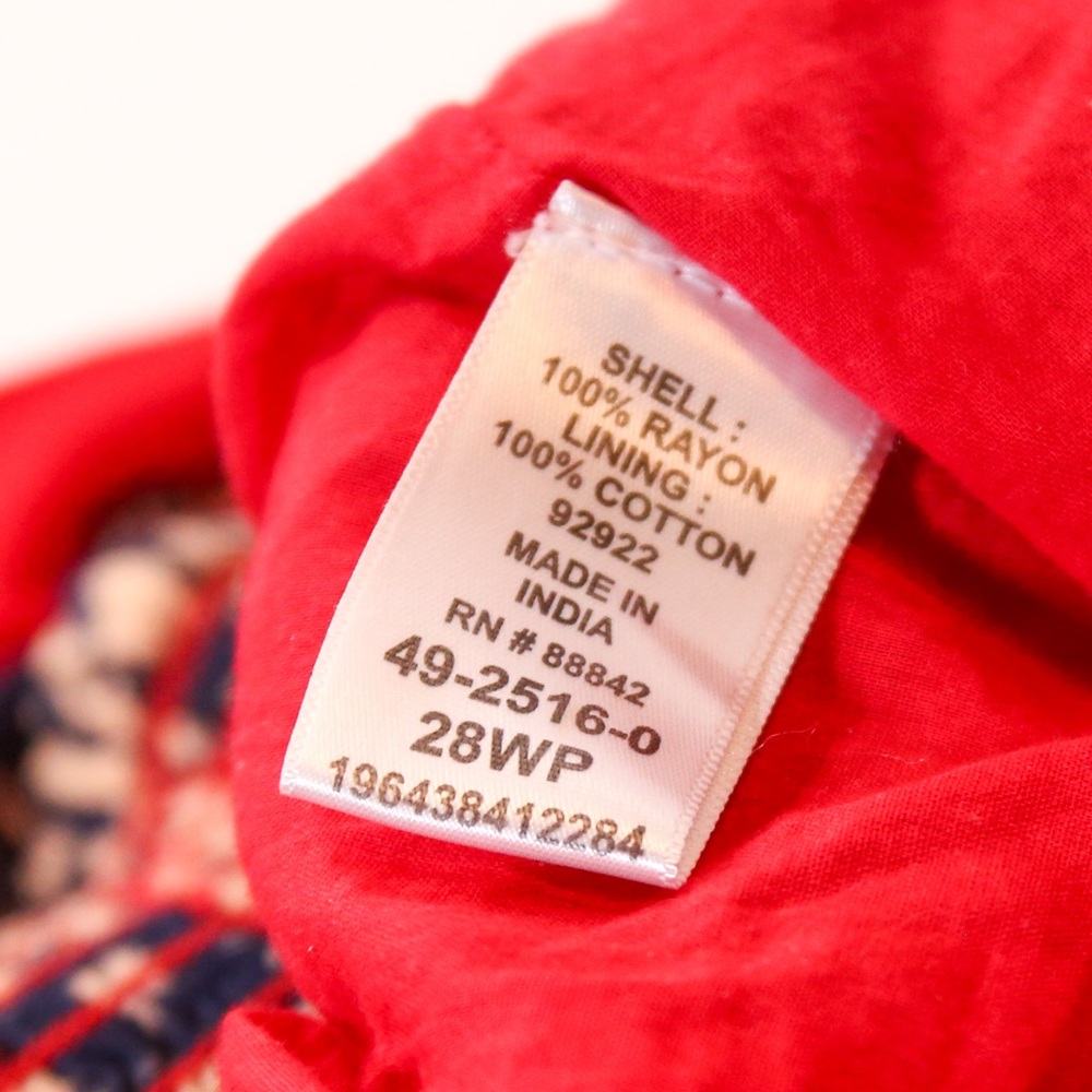 Denim 24/7 Red Floral Handkerchief Hem Skirt – 28W Petite - Picture 8 of 12